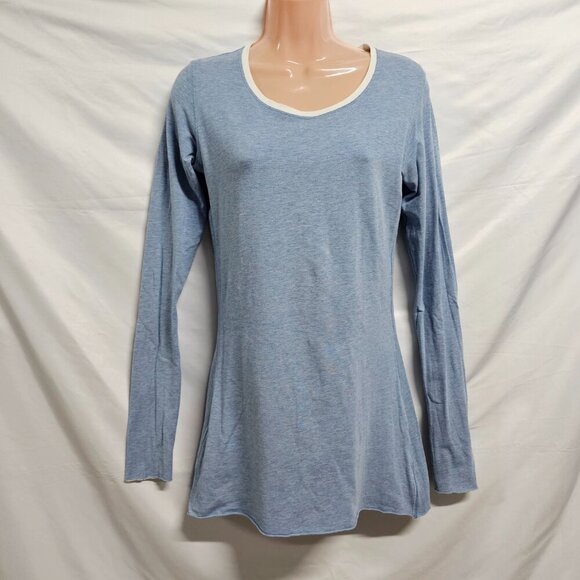 Lululemon Athletica Every Yogi Long Sleeve Top Women Size 8 Blue/White - Picture 15 of 15